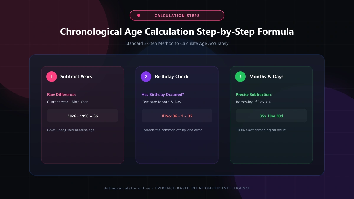 Step-by-step Chronological Age Calculation Formula